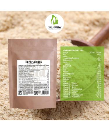 Buy GreatVita Yeast Flakes 800g - Premium Vegan Nutritional Yeast with Extra Vitamins | 100% Pure & Gluten-Free - Buy Online on SooperMarket.com