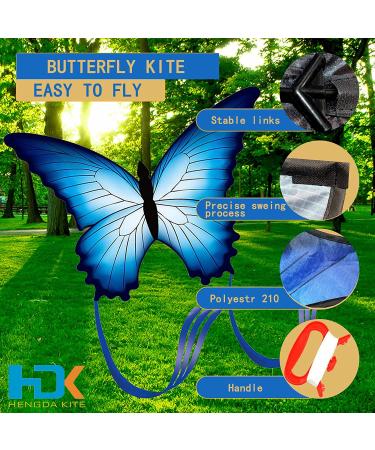 HENGDA Butterfly Kite for Kids & Adults - Outdoor Single Line Kite with Flying Tools - Buy Online on SooperMarket.com