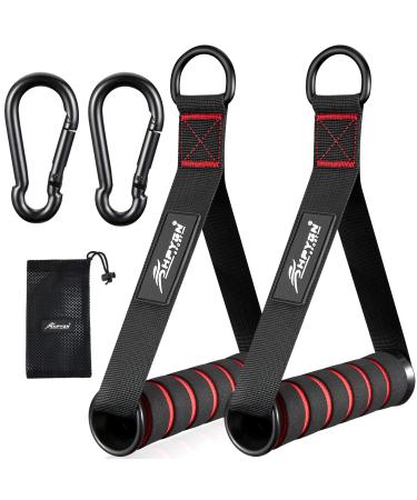 HPYGN Exercise Handle, Replacement Fitness Equipment for Pilates, Yoga, Strength Trainer, Pull Down Home Gym Red, Grey, Blue Working Out Handle 1-Red Handle
