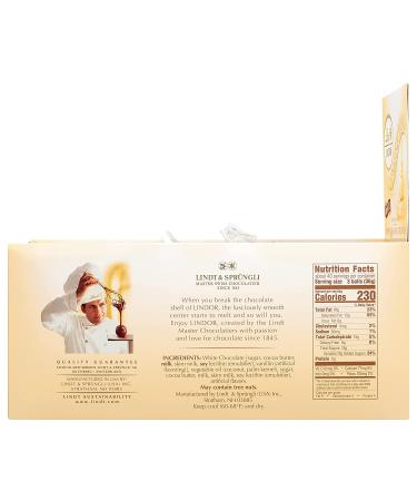 Lindt LINDOR White Chocolate Truffles  Chocolates with Smooth  Melting Truffle Center  Great for gift giving  50.8 oz.  120 Count 120 Count (Pack of 1) - Buy Online on SooperMarket.com