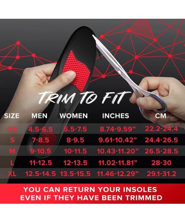 2022 Premium Anti-Fatigue High Arch Support Insoles | Relief Plantar Fasciitis & Foot Pain | Men 9-10.5/Women | Black M - Buy Online on SooperMarket.com