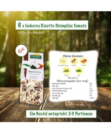 Buy Dr. Ana Collection Italian Risotto - Stone Mushrooms & Tomate | Vegan No Additives | Ready-Made Mix with 100% Arborio Rice - 6 x 200g - Buy Online on SooperMarket.com