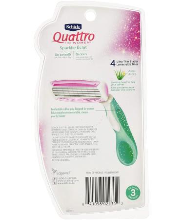 Schick Quattro 4 Women Papaya & Pearl Razor - 3 CT - Buy Online on SooperMarket.com