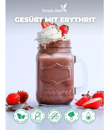 Simply Keto Drinking Chocolate - Sugar-Free Classic 700g | Low Carb Hot & Iced Cocoa - 42% Cocoa Erythrit & Stevia Sweetened - Buy Online on SooperMarket.com