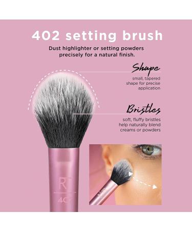 Real Techniques Everyday Essentials 6-Piece Makeup Brush Set with 2 Sponge Blenders - Multiuse Brushes for Eyeshadow, Foundation, Blush, Highlighter, and Concealer - Buy Online on SooperMarket.com
