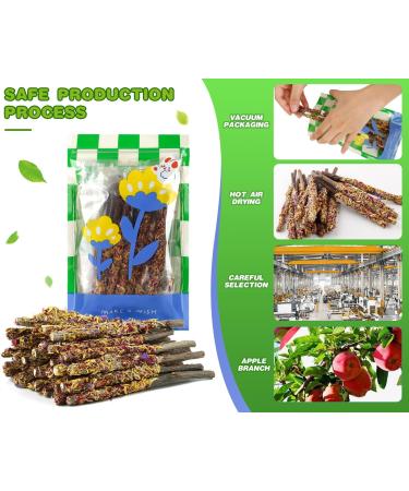 ABIZOO 18-Piece Rabbit Chew Toy Set | Natural Apple Sticks & Dental Care for Rabbits Hamsters & Guinea Pigs - Buy Online on SooperMarket.com
