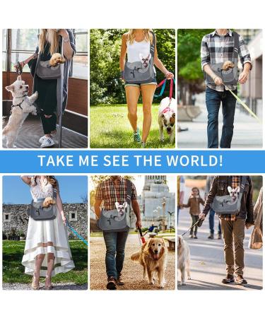 Adjustable Dog Sling Carrier for Small Dogs/Cats 5-10lbs - Hands-Free Puppy Front Pouch with Soothing Bottom Support - Soft Padded Shoulder Bag for Travel & Outdoor Activities - Buy Online on SooperMarket.com