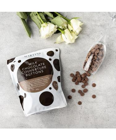 Martins Chocolatier Milk Chocolate Buttons 900g - Belgian Chocolate Chips for Baking & Fountain - Callets for Moulding - Pack of 1 - Buy Online on SooperMarket.com