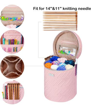 Leudes Crochet Tote - Water Resistant Yarn Storage Organizer - Pink - Buy Online on SooperMarket.com