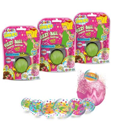 Inkee Bibi Blocksberg |3 Set Children's Bombs with a surprise magical bathing ball with Bibi Blocksberg Flummis 3x Bibi Blocksberg Bathing Bombs with Bull