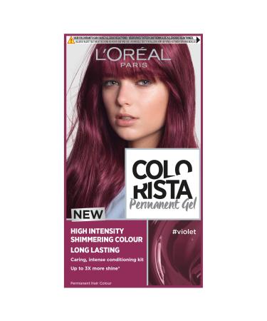 L'Or al Paris Colorista Permanent Gel Hair Dye Long-Lasting and Vibrant At-Home Hair Colour High-Intensity Hues with Up to 3x More Shine Colour: Violet