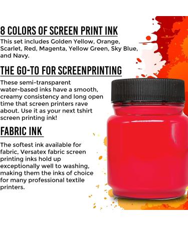 Jacquard Versatex Screen Printing Ink Set with Bonus Moshify Print Test Cloth - Buy Online on SooperMarket.com