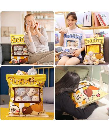 HXPLN Cute Snack Pillow Cat Plush with Kitty Dolls - Creative Gift for Teenagers Girls Children - Buy Online on SooperMarket.com