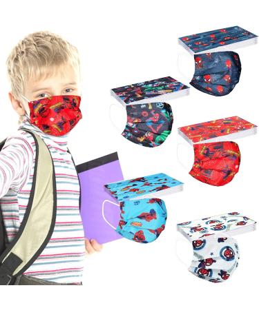 Kids Disposable Face Masks 50PCs 3-Ply with Adjustable Nose Clip - Easter Gift - Black (Non-Medical) - Buy Online on SooperMarket.com