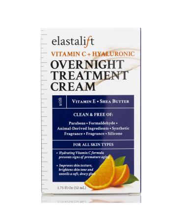 Elastalift Renewing Night Cream | Brightening Vitamin C & Hyaluronic Acid Moisturizer | Oil-Free Overnight Facial Treatment | 1.75 Fl Oz - Buy Online on SooperMarket.com