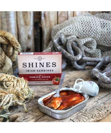 Pack of Shines Irish Tinned Sardines - 3 Flavours Tomato Sauce Olive Oil and Sunflower Oil - Pilchards - Low Carb and High Protein - Canned Fish High in Omega 3 - 3x 106g Cans - Buy Online on SooperMarket.com