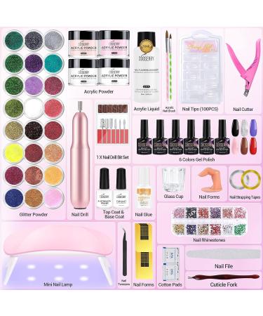 Cooserry 79 in 1 Acrylic Nail Kit with Drill, UV Light, and Glitter Powder - Professional Nails Set with Gel Polish - Perfect for Beginners and Professionals - Buy Online on SooperMarket.com