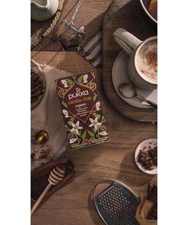 Pukka Organic Tea Bags Vanilla Chai Herbal Tea with Cinnamon & Cardamom Perfect for Caffeine-free Pick-me Up 20 Count (Pack of 6) 120 Tea Bags - Buy Online on SooperMarket.com