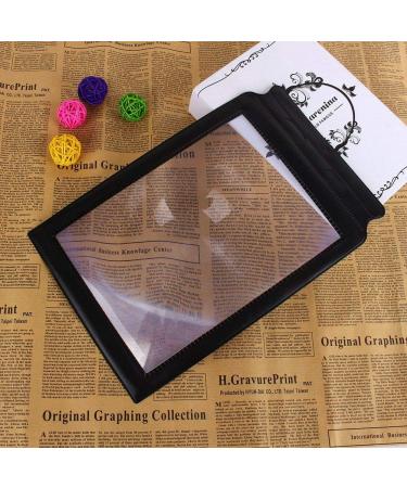 Jeanoko Reading Magnifier Magnifier Sheet PVC Bookmark Reading Aid A4 Full Page 3X Magnifying Tool for Elderly and People with Low Vision - Buy Online on SooperMarket.com