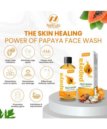 Papaya Soap Face & Body Wash Natural Skin Brightening Acne Reducing & Hyperpigmentation Treatment Kojic Acid & Turmeric Cleanser Made in USA - Buy Online on SooperMarket.com