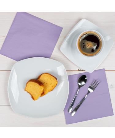 HEKU 100 Single-Colored Napkins - 3-Layer 33x33cm | Stylish & Highly Absorbent - 5-Pack for Events & Gastronomy | Lilac - International Shipping Available - Buy Online on SooperMarket.com