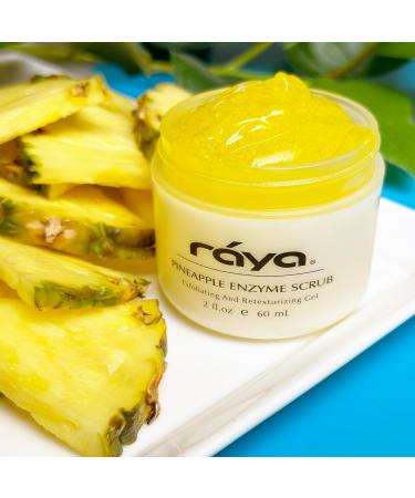 RAYA Pineapple Enzyme Facial Scrub | Exfoliating Facial Scrub for Combination Skin | Glowing Complexion with Pineapple Enzymes & Jojoba Beads | International Shipping Available - Buy Online on SooperMarket.com