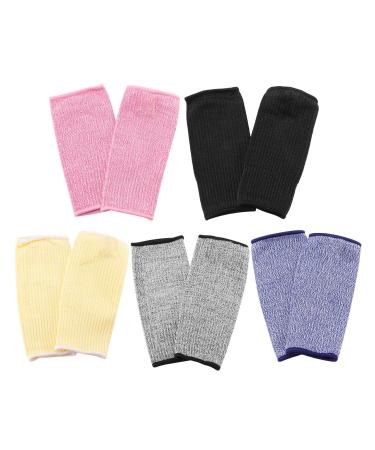 AIDIRui 5 Pair Cut and Burn Resistant Sleeves Arm Protection Sleeves Forearm Protectors for Thin Skin and Bruising 21CM