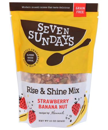 Seven Sundays Keto Rise & Shine Muesli Cereal (10 oz, 1 bag) | 5G Net Carbs | Grain and Gluten Free | No Sugar Added | Strawberry Banana Rise & Shine Banana Berry 10 Ounce (Pack of 1)