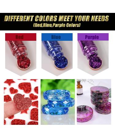 Gold Foil Flakes for Resin - 8 Bottle Set | Gilding Flakes for Nails, Crafts, Painting, Art, Slime - Gold, Silver, Copper, Red, Blue, Purple, Green, Peach - Buy Online on SooperMarket.com
