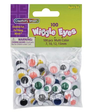 Creativity Street Wiggle Eyes Assorted Sizes and Colors, 100-Piece (CKC344601)