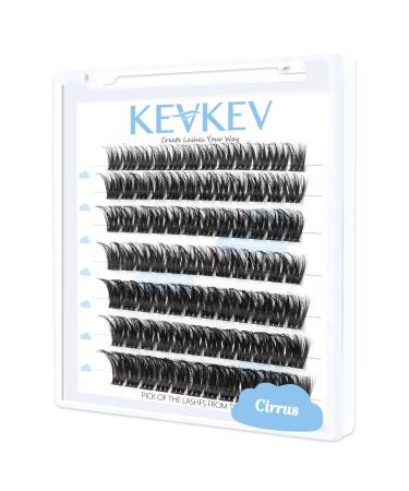 Lash Clusters 84 Pcs Cluster Lashes Eyelash Clusters DIY Cluster Eyelash Extensions Individual Lashes that Look Like Eyelash Extensions Natural Look Thin Band & Soft (Cirrus C-16) C-16mm Cirrus
