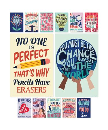 Sweetzer & Orange Growth Mindset Posters for Middle and High School Classroom Decorations  Set of 13 Motivational Posters, Inspirational Posters and Quote Posters! 15 x 22 Large Poster Bundle