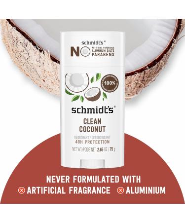 Schmidt's Aluminum Free Natural Deodorant for Women and Men Sandalwood and Citrus & Aluminum-Free Vegan Deodorant Clean Coconut for Women and Men - Buy Online on SooperMarket.com
