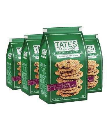 Tate's Bake Shop Oatmeal Raisin Cookies, Cookies, 7 Ounce (Pack of 4)