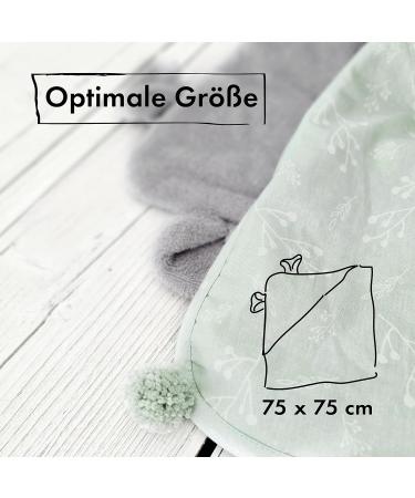 Moyo Hooded Towel with Ears - Gray | 75x75cm Toddler & Baby Bathing Poncho | 100% Terry Cotton | Washable Baby Hooded Towel - Buy Online on SooperMarket.com