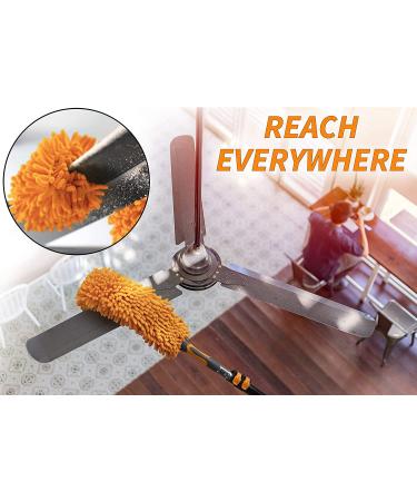 20ft High Reach Duster Kit with 5-12ft Extension Pole | Ultimate Cleaning Kit for High Ceilings, Fans & Cobwebs - Buy Online on SooperMarket.com