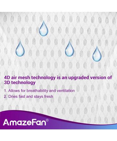 AmazeFan Luxury Bath Pillow with 4D Air Mesh Technology - Ergonomic Spa Pillow for Head, Back, Shoulder, and Neck Support - 6 Suction Cups - Fits All Bathtubs, Hot Tubs, and Home Spas (US Patent) - Buy Online on SooperMarket.com