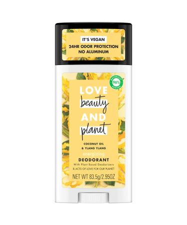 Love Beauty And Planet Deodorant  Coconut Oil and Ylang Ylang  2.95 oz 2.95 Ounce (Pack of 1)