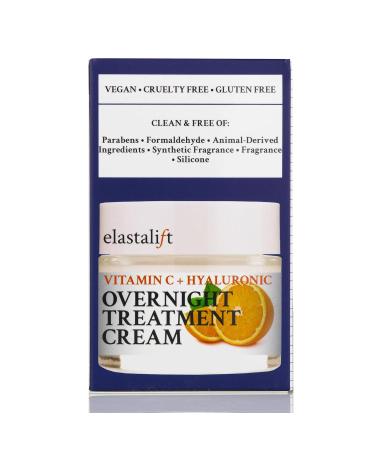 Elastalift Renewing Night Cream | Brightening Vitamin C & Hyaluronic Acid Moisturizer | Oil-Free Overnight Facial Treatment | 1.75 Fl Oz - Buy Online on SooperMarket.com