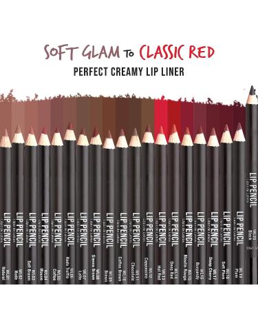 kiss New York Professional Creamy Lip Liner in Black - Long-Lasting Lip Color, Water-Resistant Lip Makeup - Buy Online on SooperMarket.com