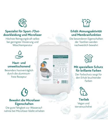 HAKA Functional Textiles Detergent for Sportswear & Outdoor Clothing - 100 Washes 3L Canister (1 Pack) - International Shipping Available - Buy Online on SooperMarket.com