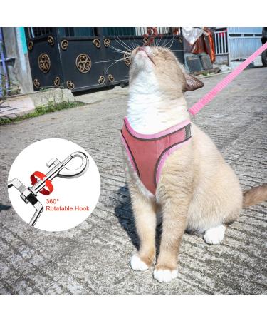 NiCoLa Escape-Proof Cat Harness Set | Reflective Strip | Adjustable Soft Harness for Small Cats (Pink&Green, S) - Buy Online on SooperMarket.com