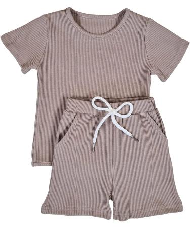 DreamBuy Ribbed Pyjama 1-2 Years Taupe | Unisex Baby & Kids Loungewear | Men's and Women's Tracksuit - Buy Online on SooperMarket.com
