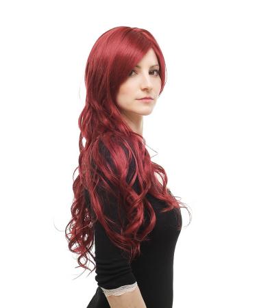 WIG ME UP 9321L-39 - Long Aubergine-Red Wet-Look Curly Wig | International Shipping Available - Buy Online on SooperMarket.com