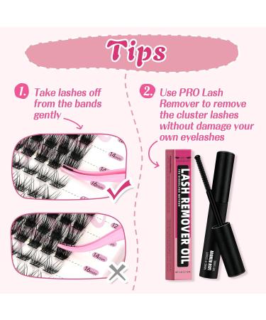 140 Pcs Lash Clusters 2 Styles Mixed Cluster Lashes DIY Eyelash Extensions Eyelash Cluster Extension DIY Individual Lashes Super Thin Band Soft and Easy to Wear (Demure+Blissfu D-Mix) 10-16mix Demure+Blissful - Buy Online on SooperMarket.com