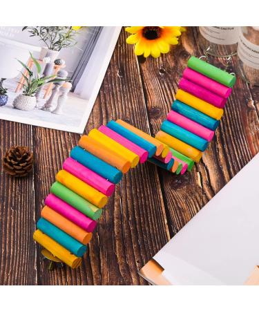 NAUZE Hamster Ladder Hamster Toys Hamster Entertainment Facilities Wooden Pet Ladder Ladder for Small Pet (Multicolor) Colour - Buy Online on SooperMarket.com