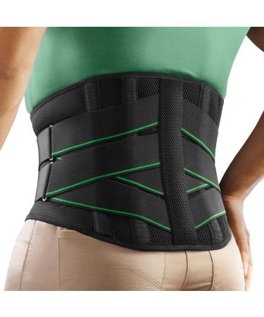 FREETOO Back Brace for Lower Back Pain Breathable Back Support Belt with Soft Pad for Men/Women for Work Lightweight Non-Slip Lumbar Support for Sciatica Herniated Disc Size L(waist:39"-45") L(waist:100-115cm)