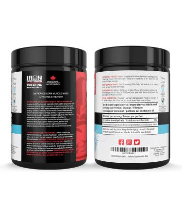 Iron Brothers Supplements - Pure Creatine Monohydrate Powder 300g - Creatine Powder for Post-Workout Muscle Building Strength Gains - Performance Booster for Men and Women | Unflavored - 60 Servings - Buy Online on SooperMarket.com