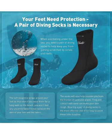 Hevto Diving Fins Socks 3/5mm Neoprene GBS | Sand Proof Beach Swim Socks | XS-3mm - Buy Online on SooperMarket.com