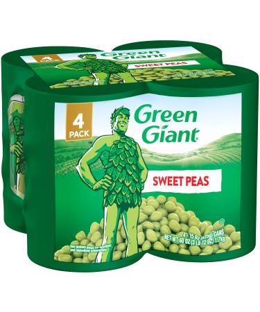 Green Giant Sweet Peas, 4 Pack of 15 Ounce Cans